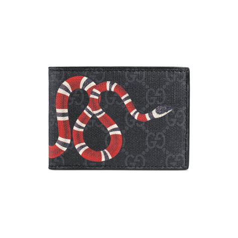 black gucci wallet with snake|gucci snake wallet men's.